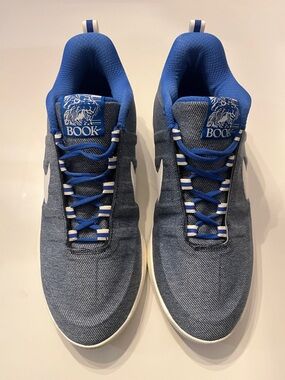 Nike Men's Blue and White Denim-Style Sneakers